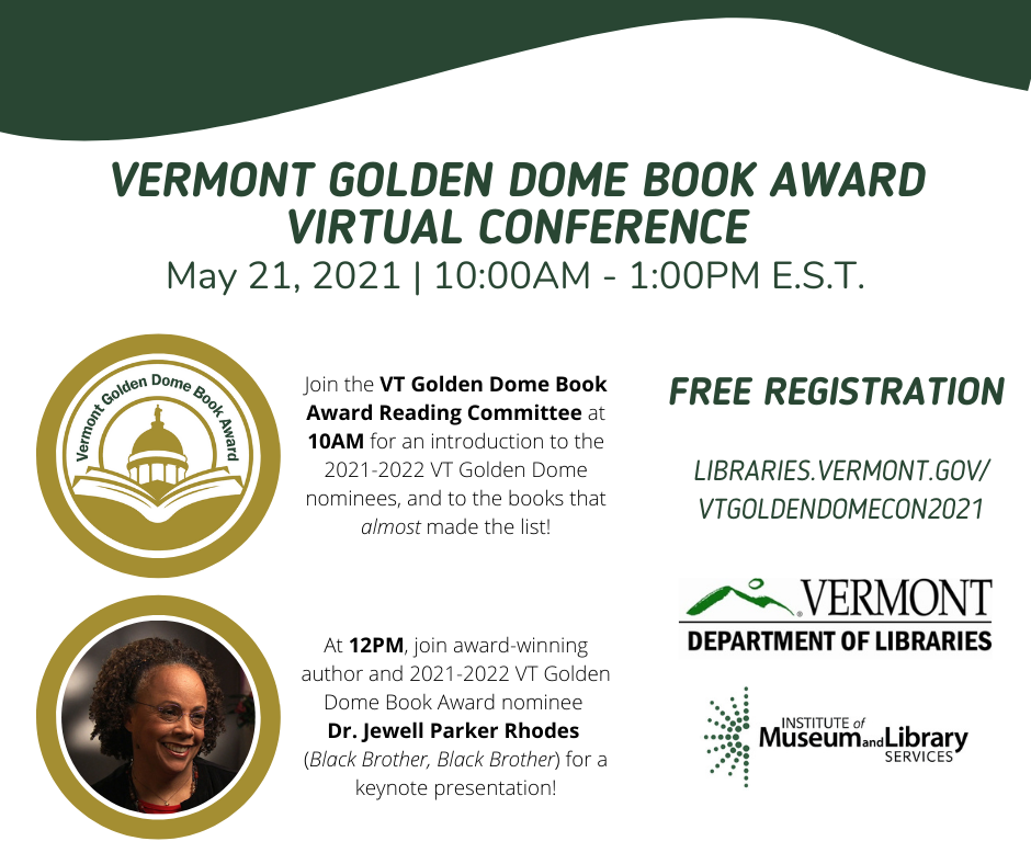 2021 Vermont Golden Dome Book Award Virtual Conference Department of